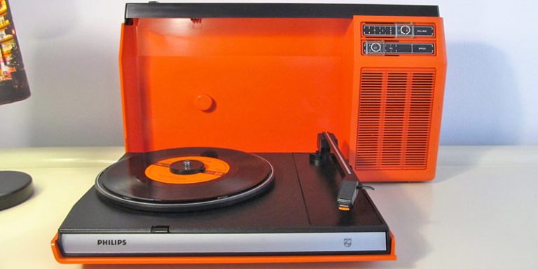 Ancien Vintage TOURNE DISQUE Vinyle PHILIPS AF 180